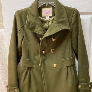 Green peacoat
